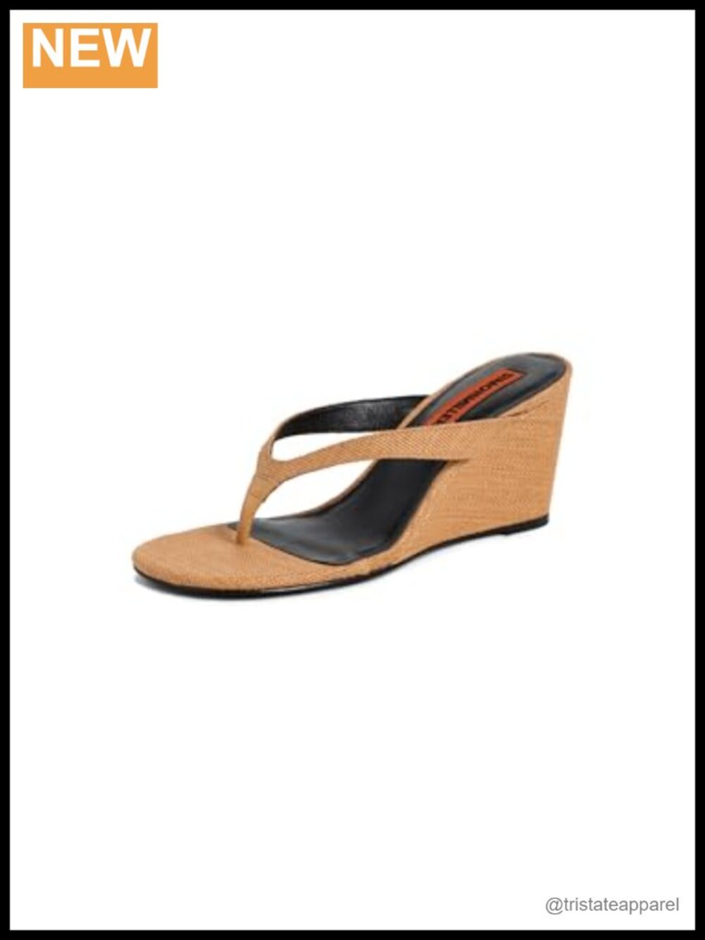 Platform Wedge Thong Sandals with Jute Sole and Rubber Outsole